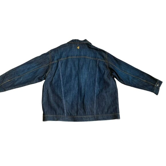 Rocawear Blue Denim Jean Button Down Jacket sz 3xl - Picture 2 of 9